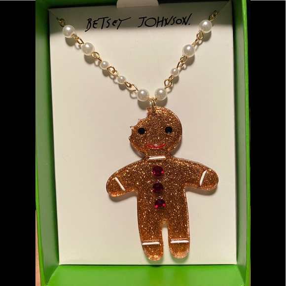 Betsey Johnson Jewelry - Gingerbread Boy Pendant Long Necklace